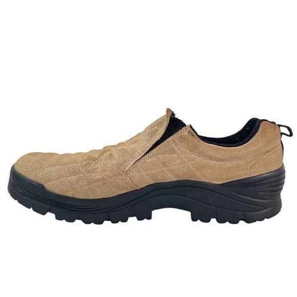 NEVADOS MENS HIKING SUEDE LEATHER BEIGE LOAFER SLIP-ON OUTDOOR SHOES SIZE 11 - Picture 4 of 10